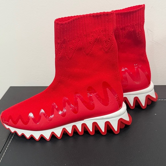 Christian Louboutin Other - Red Kids Shoes with Wavy Sole